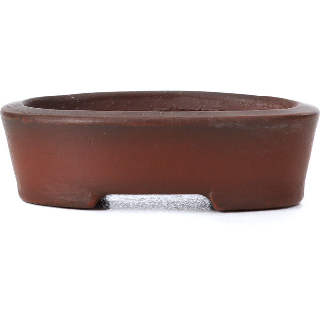 Pot à bonsaï ovale non émaillé par Bigei - 50 x 36 x 16 mm