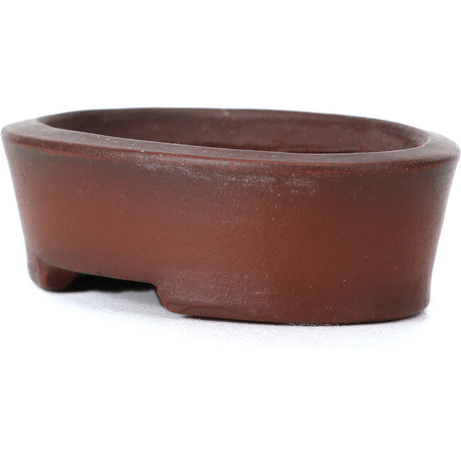 Vaso per bonsai ovale non smaltato di Bigei - 50 x 36 x 16 mm