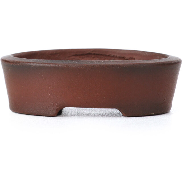 Maceta de bonsái ovalada sin esmaltar de Bigei - 50 x 36 x 16 mm