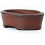 Oval unglazed bonsai pot by Bigei - 50 x 36 x 16 mm