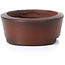 Ovale ongeglazuurde bonsaipot van Bigei - 50 x 36 x 16 mm
