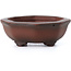 Hexagonal unglazed bonsai pot by Bigei - 41 x 40 x 15 mm