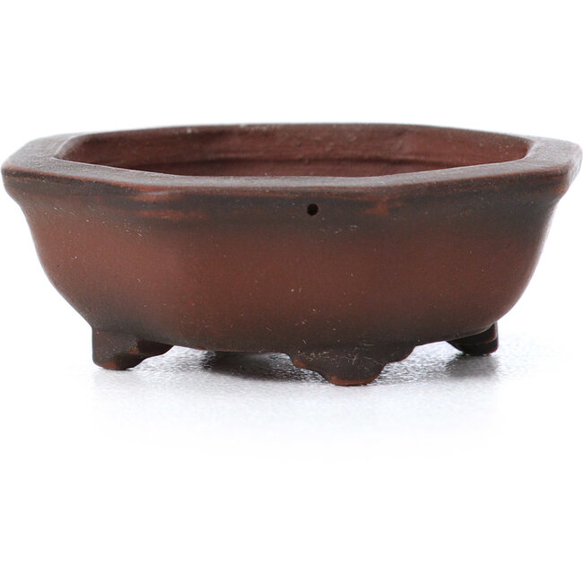 Vaso per bonsai esagonale non smaltato di Bigei - 41 x 40 x 15 mm