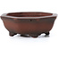 Hexagonal unglazed bonsai pot by Bigei - 41 x 40 x 15 mm