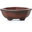 Hexagonal unglazed bonsai pot by Bigei - 41 x 40 x 15 mm