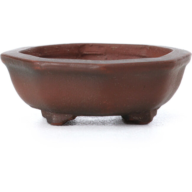 Vaso per bonsai esagonale non smaltato di Bigei - 41 x 40 x 15 mm