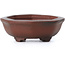 Hexagonal unglazed bonsai pot by Bigei - 41 x 40 x 15 mm