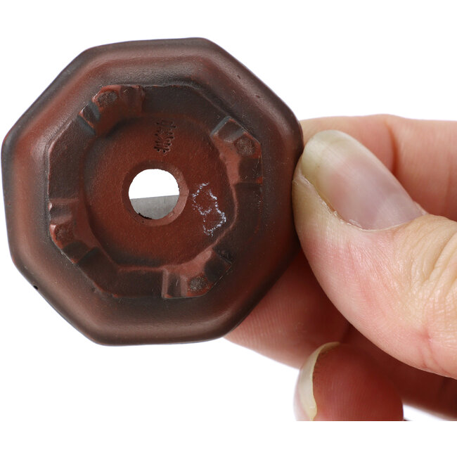 Maceta de bonsái hexagonal sin esmaltar de Bigei - 41 x 40 x 15 mm