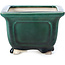 Square green bonsai pot by Bigei - 96 x 96 x 70 mm