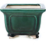 Square green bonsai pot by Bigei - 96 x 96 x 70 mm