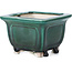 Square green bonsai pot by Bigei - 96 x 96 x 70 mm