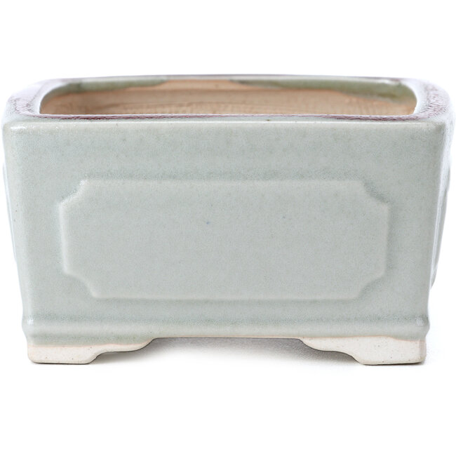 Pot à bonsaï carré vert et rouge par Bigei - 105 x 105 x 55 mm