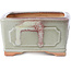 Vierkante groene en rode bonsaipot van Bigei - 105 x 105 x 55 mm