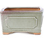 Vierkante groene en rode bonsaipot van Bigei - 105 x 105 x 55 mm