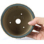 Round blue bonsai pot by Bigei - 115 x 115 x 75 mm