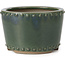 Pot à bonsaï rond vert par Bigei - 115 x 115 x 75 mm