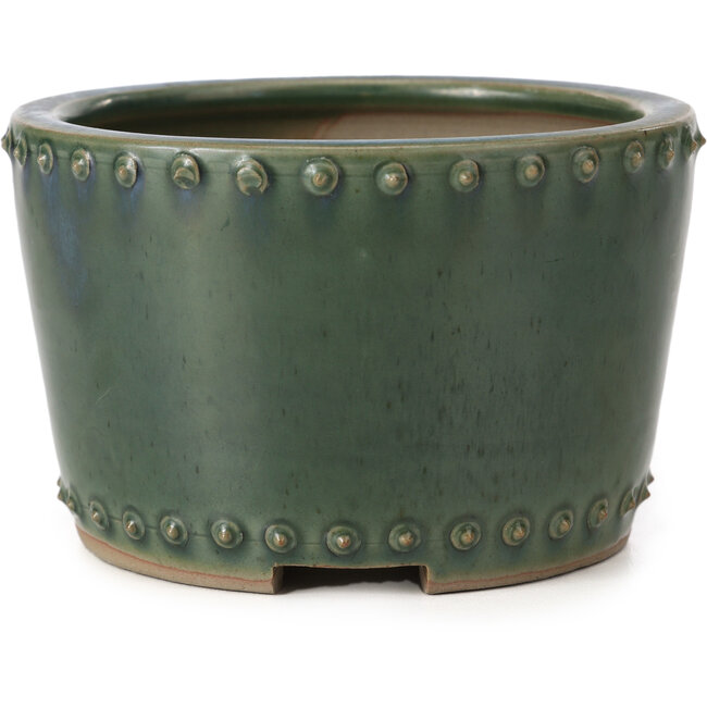 Maceta de bonsái redonda verde de Bigei - 115 x 115 x 75 mm