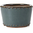 Pot à bonsaï rond bleu par Bigei - 115 x 115 x 75 mm