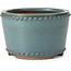 Pot à bonsaï rond bleu par Bigei - 115 x 115 x 75 mm