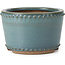 Pot à bonsaï rond bleu par Bigei - 115 x 115 x 75 mm