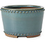 Pot à bonsaï rond bleu par Bigei - 115 x 115 x 75 mm