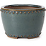 Round blue bonsai pot by Bigei - 95 x 95 x 62 mm