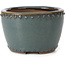 Round blue bonsai pot by Bigei - 95 x 95 x 62 mm