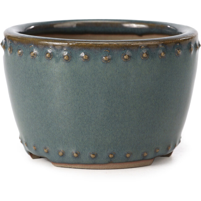 Maceta de bonsái redonda azul de Bigei - 95 x 95 x 62 mm