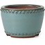 Pot à bonsaï rond turquoise par Bigei - 95 x 95 x 62 mm