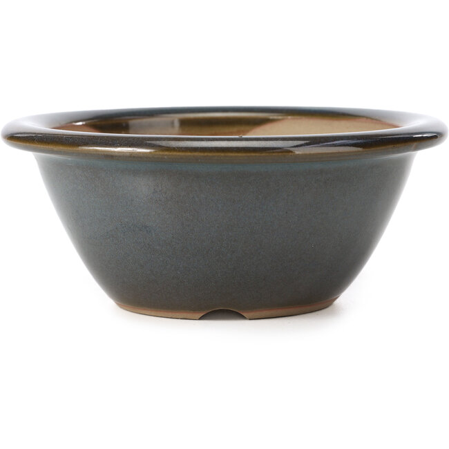 Ronde blauwe bonsaipot van Bigei - 154 x 154 x 62 mm