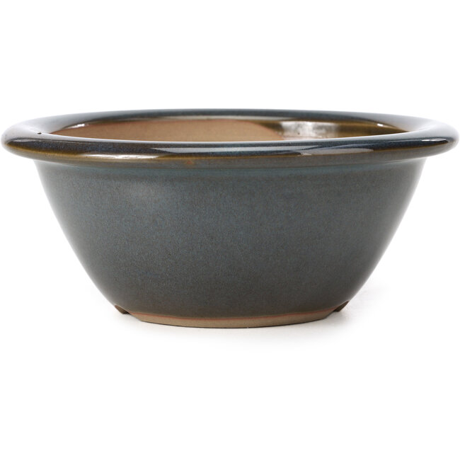 Pot à bonsaï rond bleu par Bigei - 154 x 154 x 62 mm