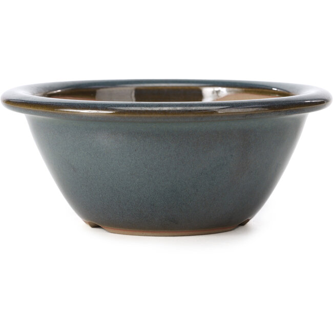 Vaso per bonsai rotondo blu di Bigei - 154 x 154 x 62 mm