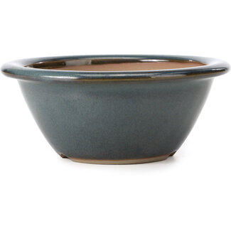 Bigei - Hirata Atsumi Ronde blauwe bonsaipot van 154 mm van Bigei, Tokoname, Japan Bigei - Hirata Atsumi Ronde blauwe bonsaipot van 154 mm van Bigei, Tokoname, Japan