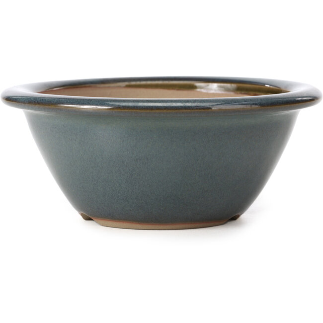 Maceta de bonsái redonda azul de Bigei - 154 x 154 x 62 mm