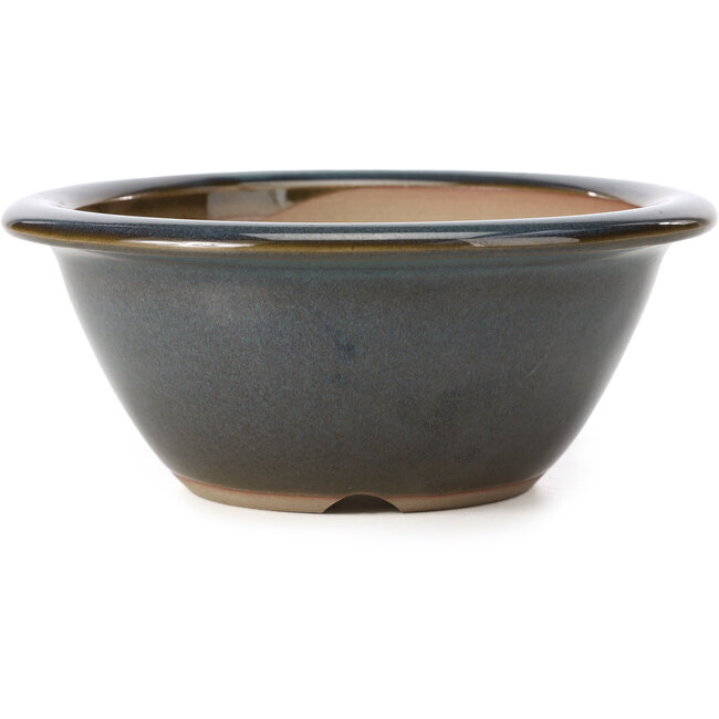 Maceta de bonsái redonda azul de Bigei - 154 x 154 x 62 mm