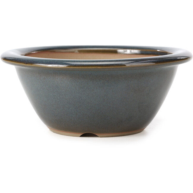 Ronde blauwe bonsaipot van Bigei - 154 x 154 x 62 mm