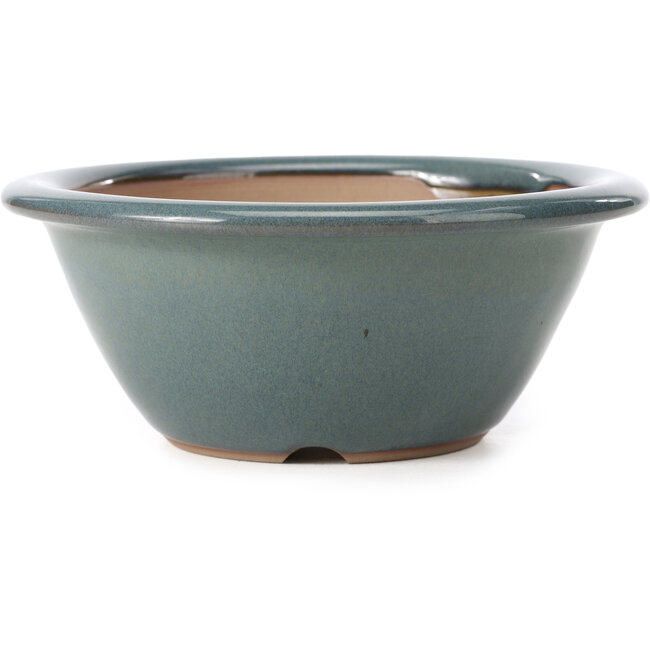 Pot à bonsaï rond bleu par Bigei - 154 x 154 x 62 mm