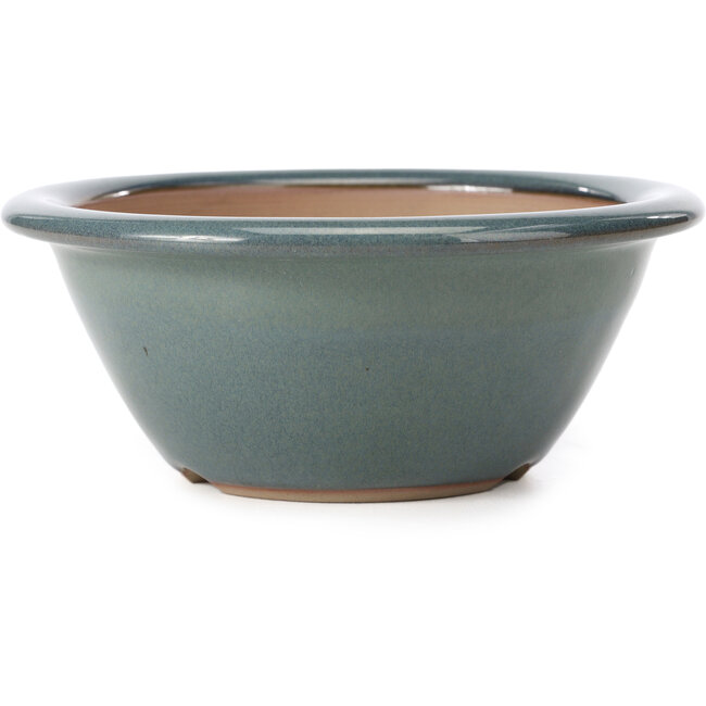 Ronde blauwe bonsaipot van Bigei - 154 x 154 x 62 mm