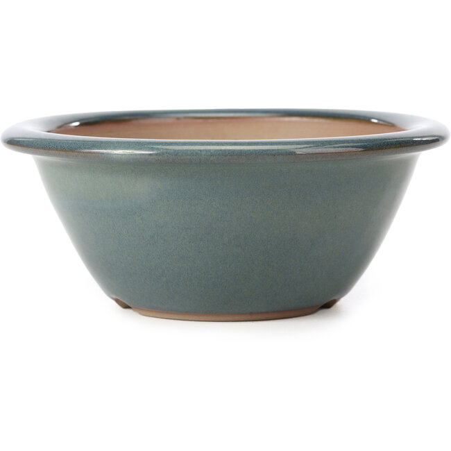 Maceta de bonsái redonda azul de Bigei - 154 x 154 x 62 mm