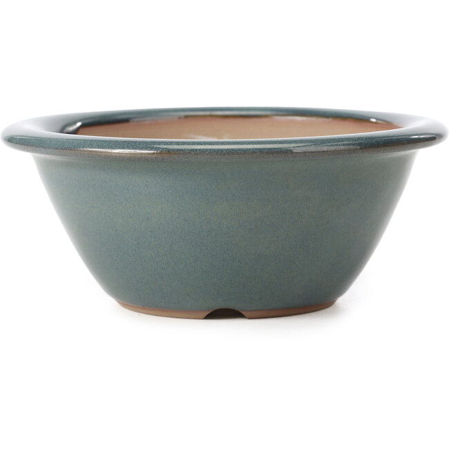 Ronde blauwe bonsaipot van Bigei - 154 x 154 x 62 mm
