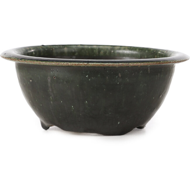 Pot à bonsaï rond vert par Bigei - 150 x 150 x 61 mm