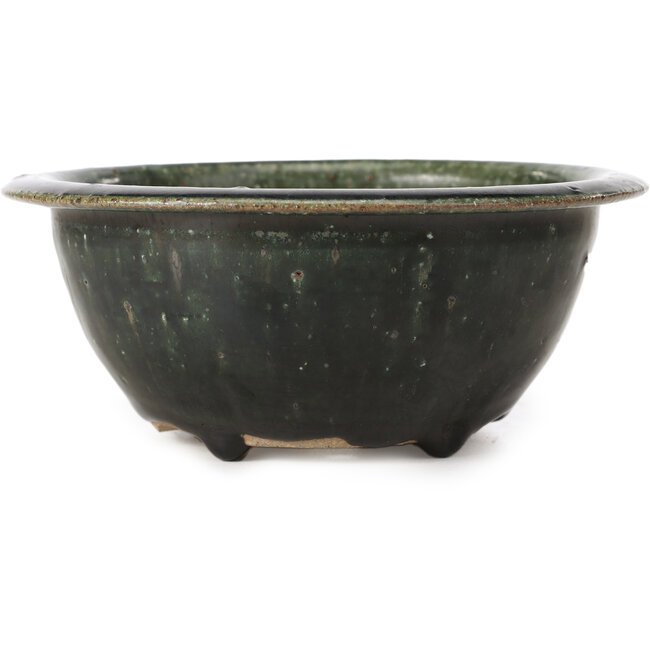 Maceta de bonsái redonda verde de Bigei - 150 x 150 x 61 mm