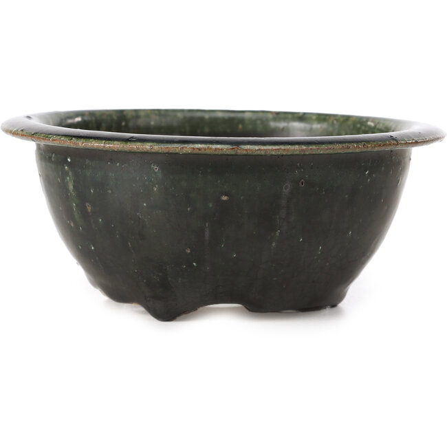 Pot à bonsaï rond vert par Bigei - 150 x 150 x 61 mm