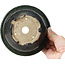 Pot à bonsaï rond vert par Bigei - 150 x 150 x 61 mm