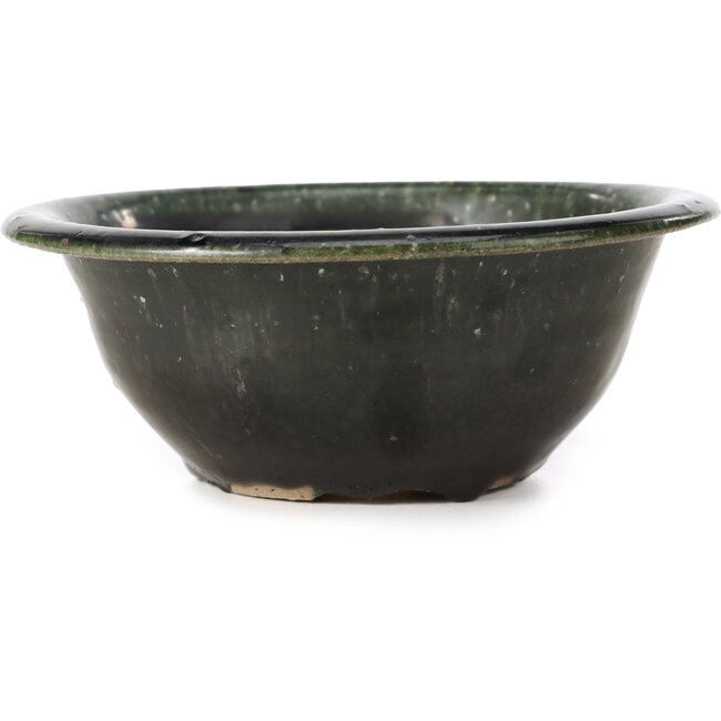 Runde grüne Bonsaischale von Bigei - 166 x 166 x 67 mm