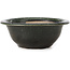 Round green bonsai pot by Bigei - 166 x 166 x 67 mm