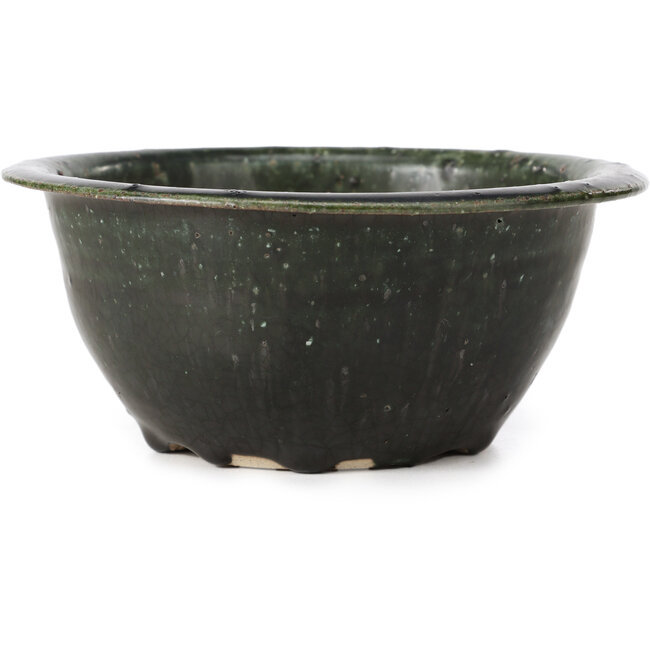 Vaso per bonsai rotondo verde di Bigei - 159 x 159 x 70 mm