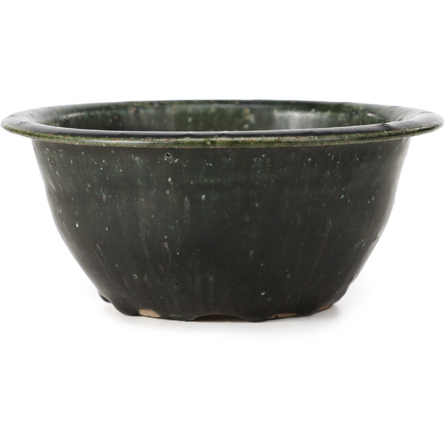 Vaso per bonsai rotondo verde di Bigei - 159 x 159 x 70 mm