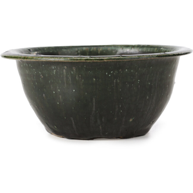 Vaso per bonsai rotondo verde di Bigei - 159 x 159 x 70 mm