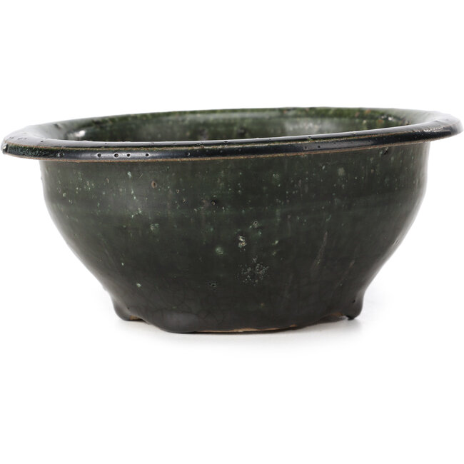 Ronde groene bonsaipot van Bigei - 153 x 153 x 66 mm